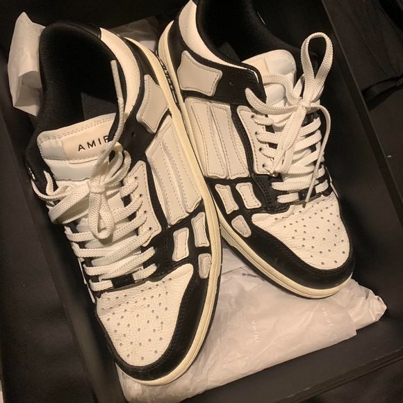 Amiri Men\'s Black and White Trainers size us 8